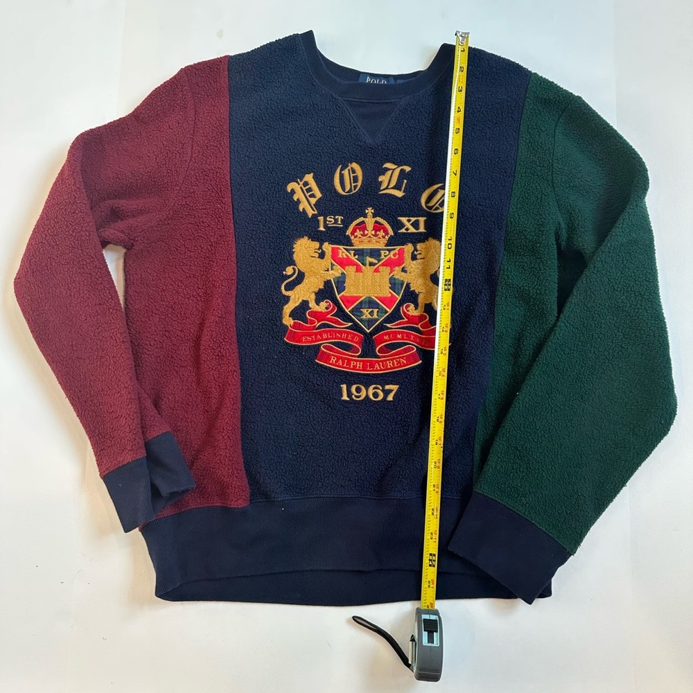 Polo Ralph Lauren Crest Logo Embroidered Sweatshirt Sweater medium - Picture 7 of 11